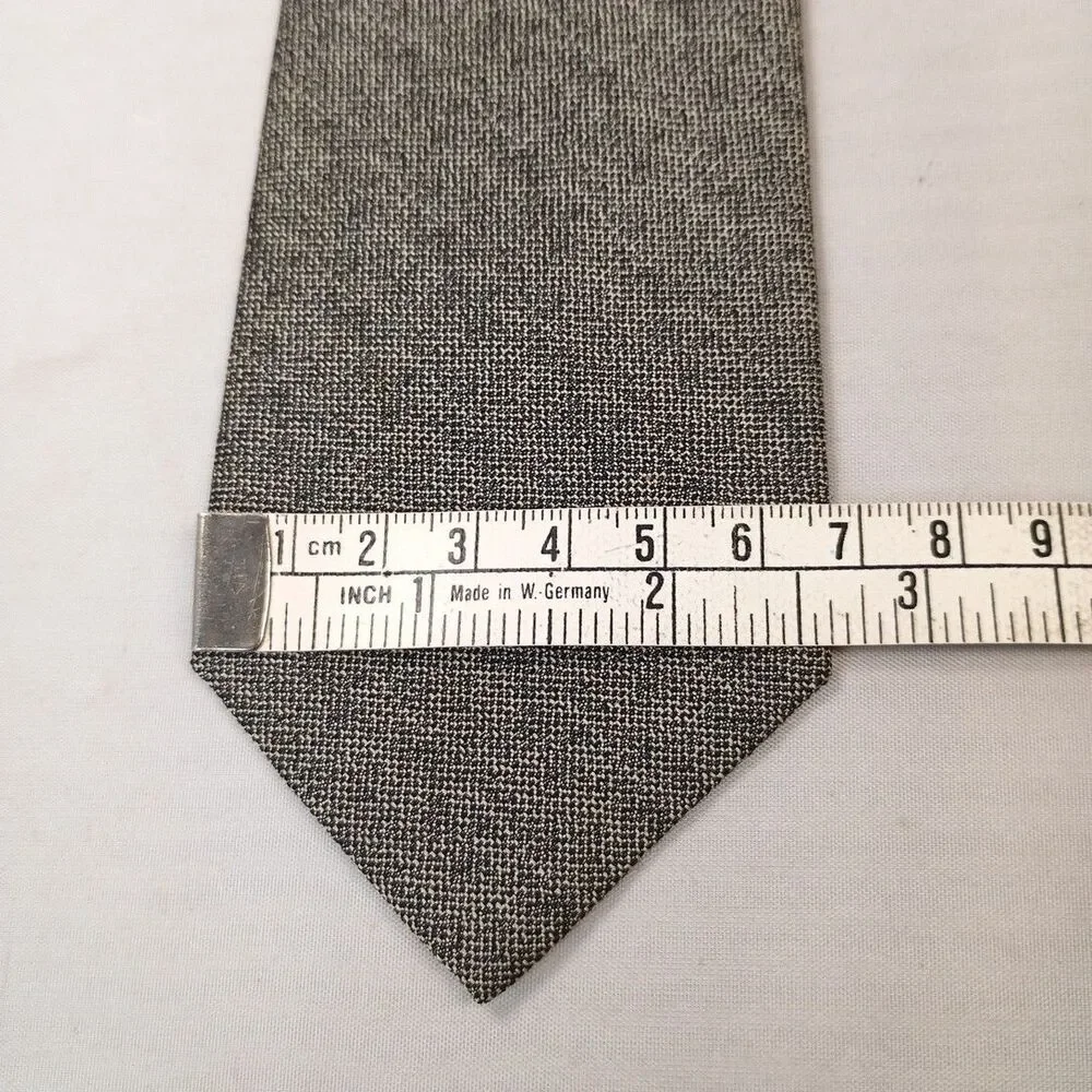 Adams Clothes imperial Group All Silk Tie 54 x 2.75 Black Grey w/Abstract Design